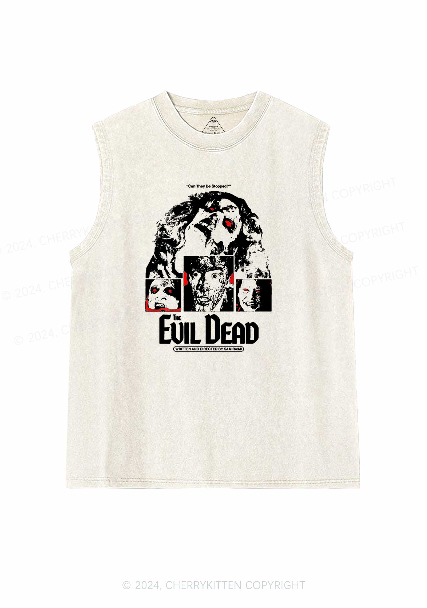 Halloween The Evil Dead Y2K Washed Tank Cherrykitten