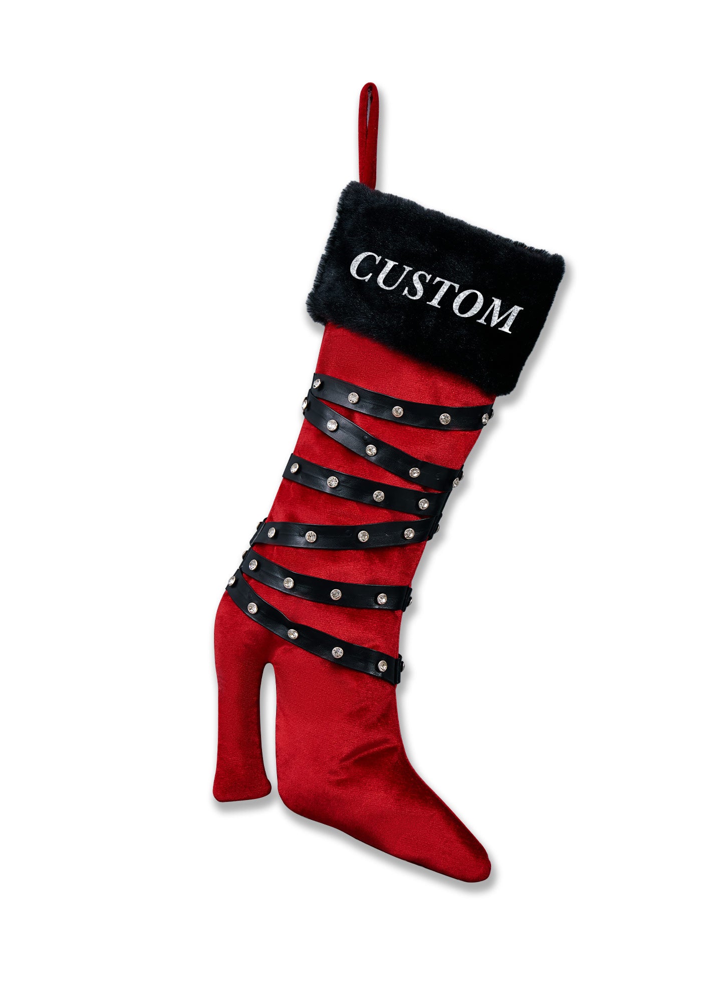 Custom Name Red High Heels Y2K Christmas Stockings Cherrykitten