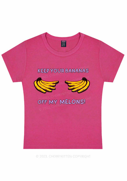 Curvy Keep Your Bananas Y2K Baby Tee Cherrykitten