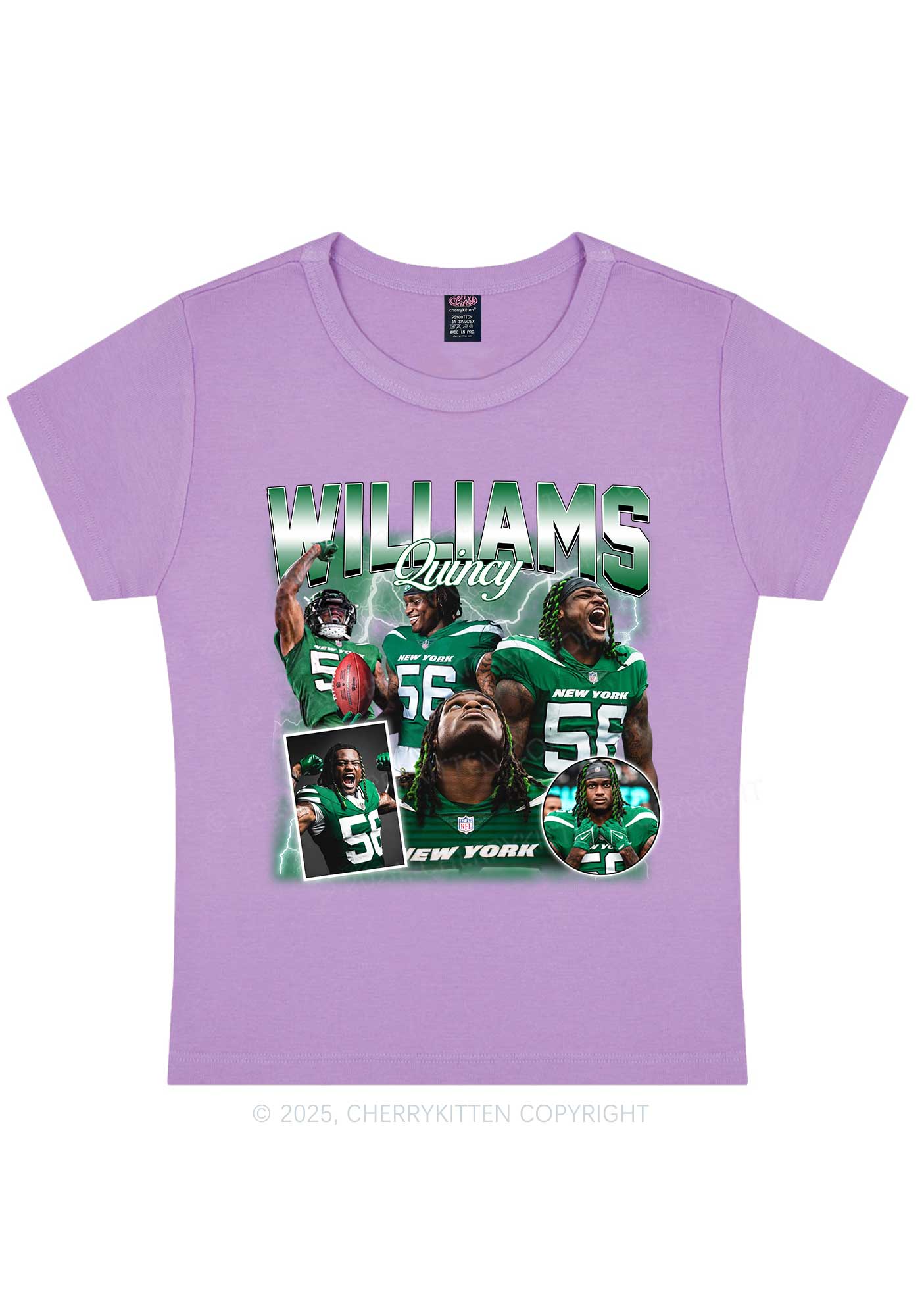 Green Williams Y2K Super Bowl Baby Tee Cherrykitten