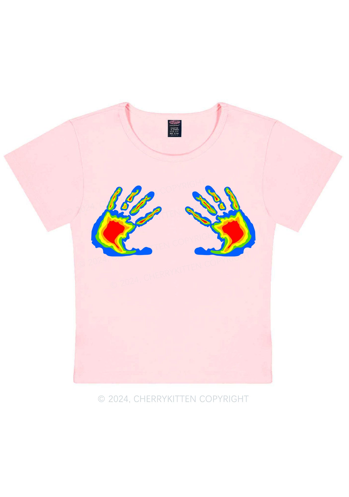 Thermal Hands Y2k Baby Tee