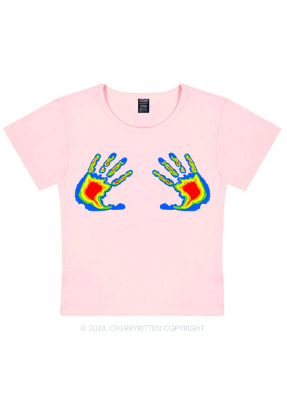 Thermal Hands Y2k Baby Tee