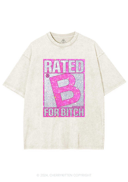 Rated For Bxxch Y2K Washed Tee Cherrykitten