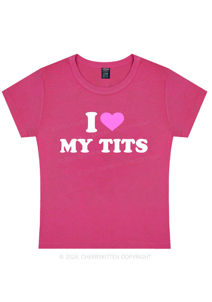 I Love My Txts Y2K Baby Tee Cherrykitten