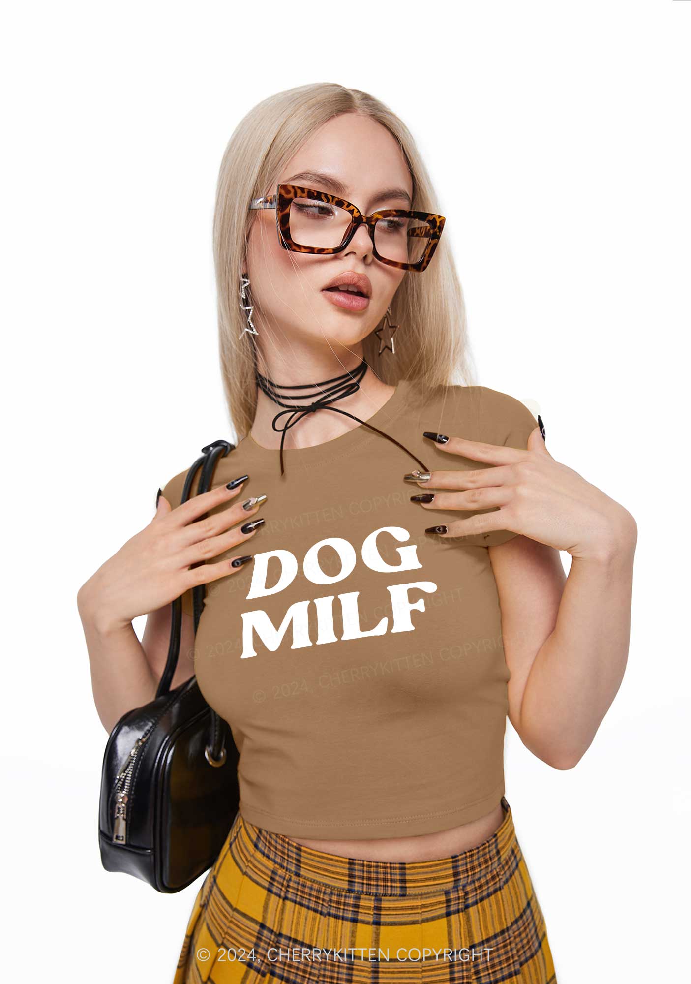 Dog Mxxf Y2K Baby Tee Cherrykitten