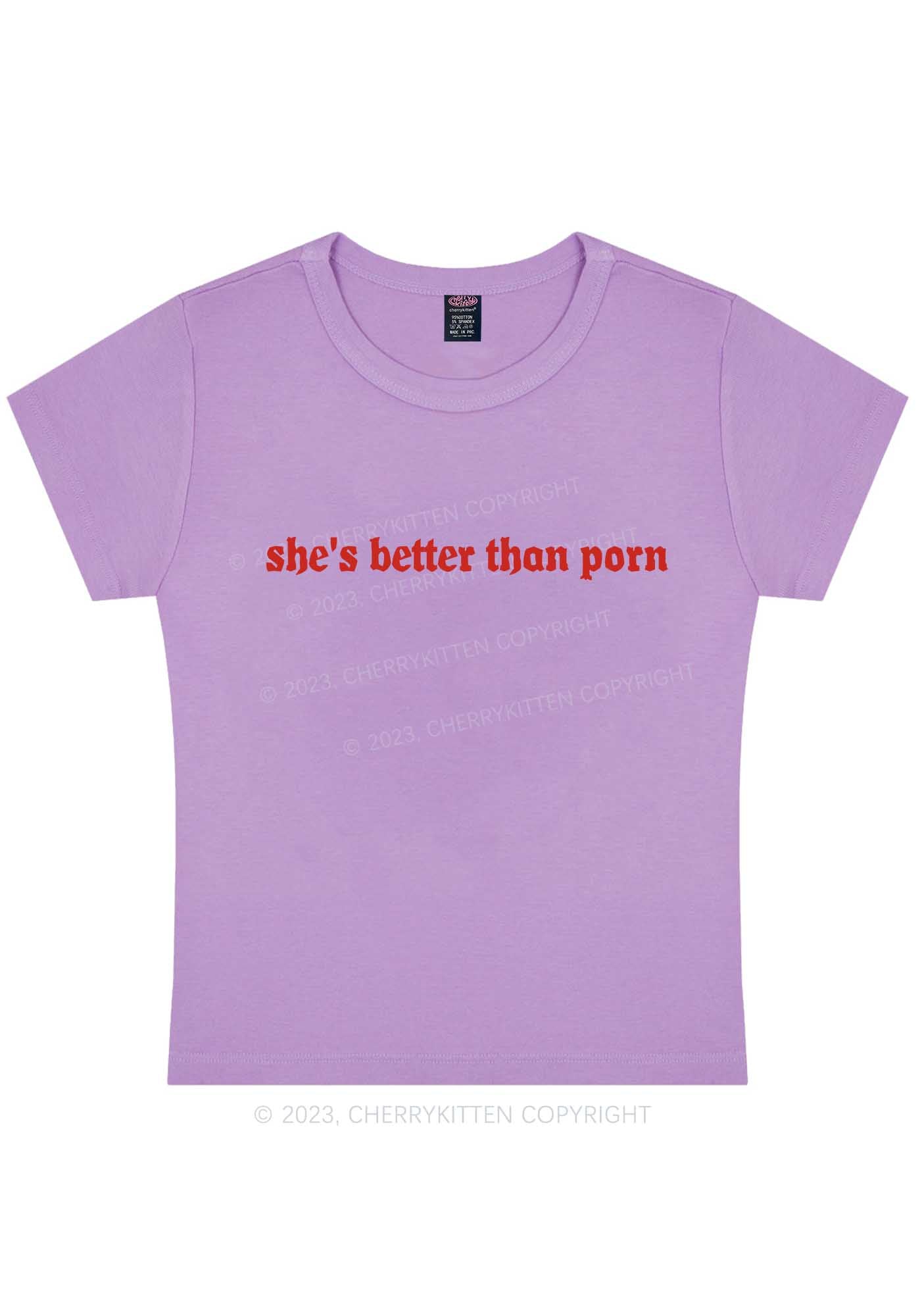 Curvy She's Better Than Pxrn Y2K Baby Tee Cherrykitten