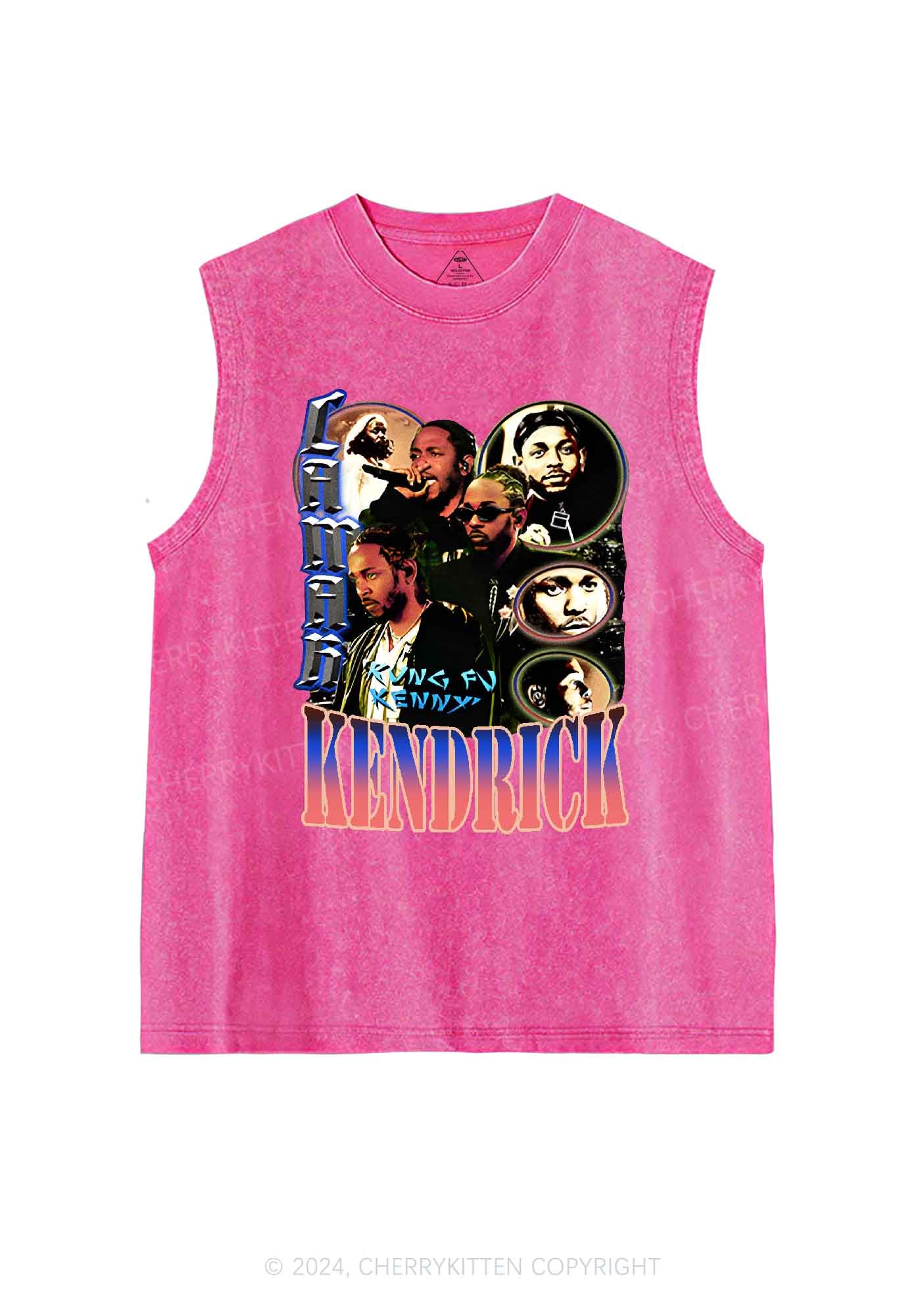 Custom Vintage Design Y2K Washed Tank Cherrykitten