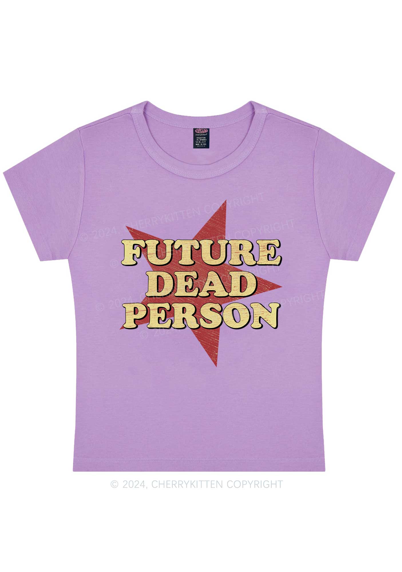 Dead Person Y2K Baby Tee Cherrykitten