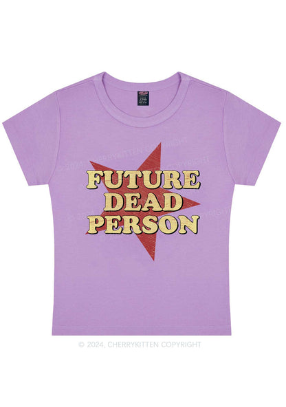 Dead Person Y2K Baby Tee Cherrykitten