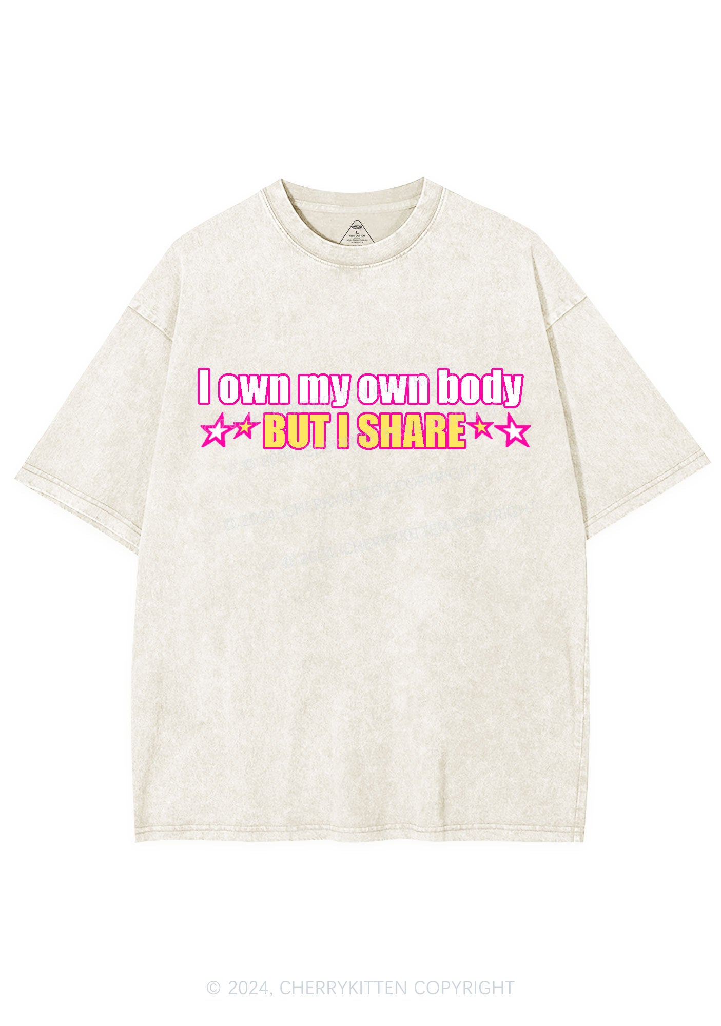 I Own My Own Body Y2K Washed Tee Cherrykitten