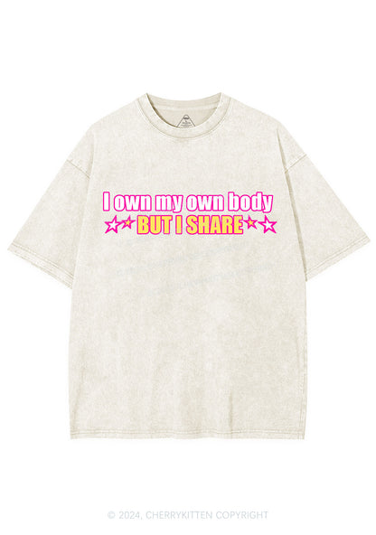 I Own My Own Body Y2K Washed Tee Cherrykitten