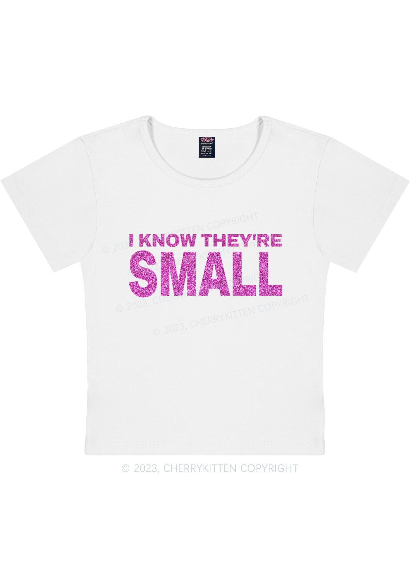 Curvy They're Small Y2K Baby Tee Cherrykitten