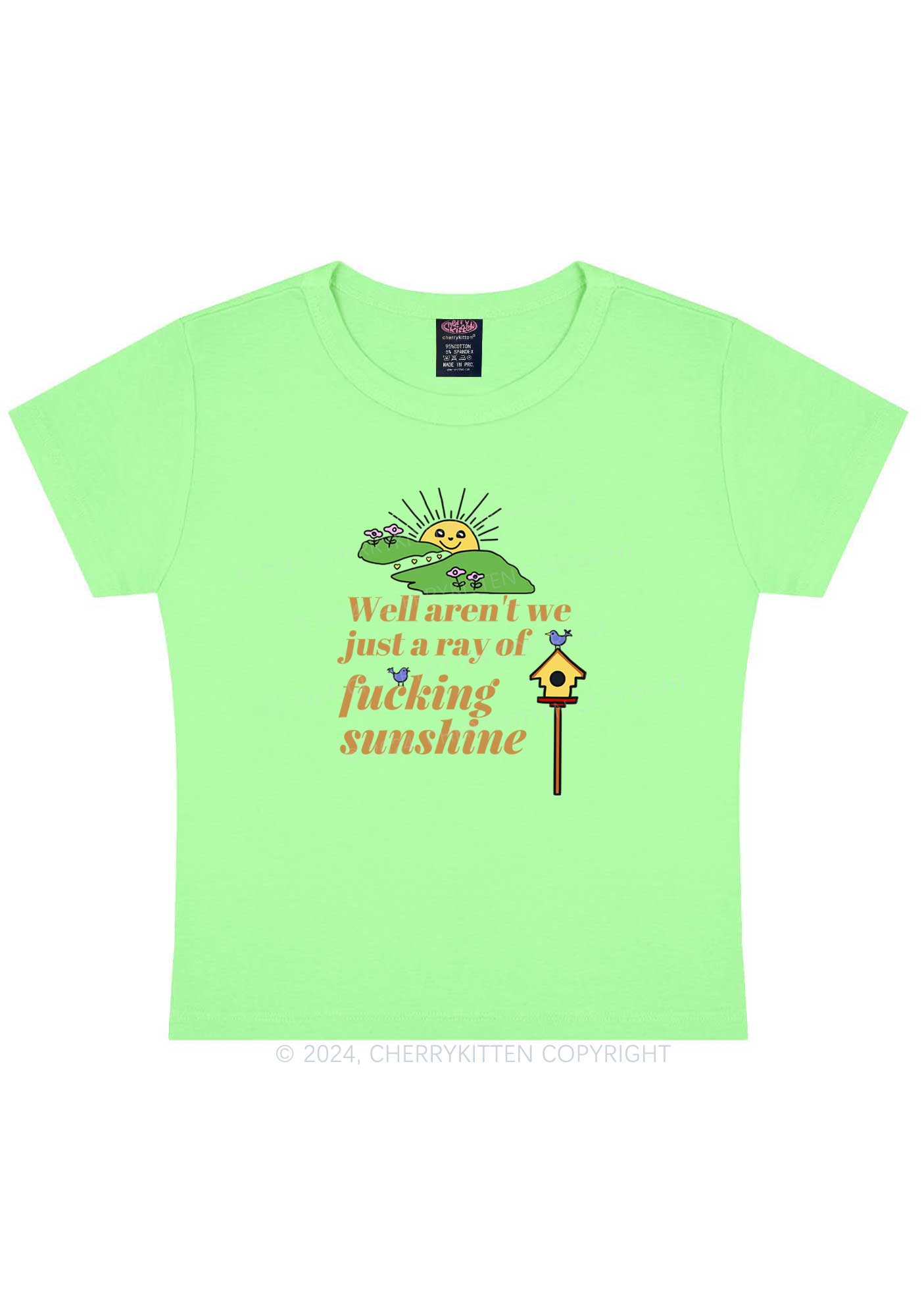 Sunshine Ray Y2K Baby Tee Cherrykitten