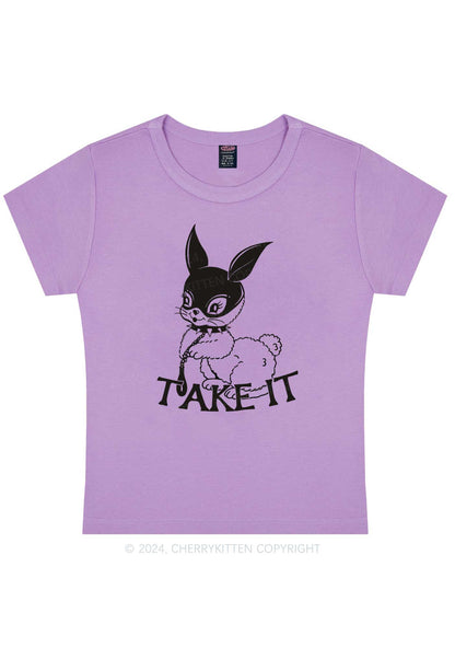 Take It Bunny Y2K Baby Tee Cherrykitten