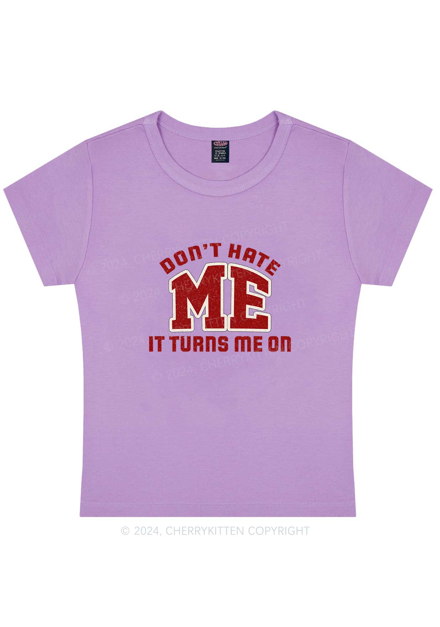 Don't Hate Me Y2K Baby Tee Cherrykitten