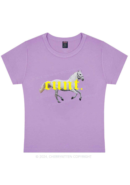 Curvy Cxxt Horse Y2K Baby Tee Cherrykitten