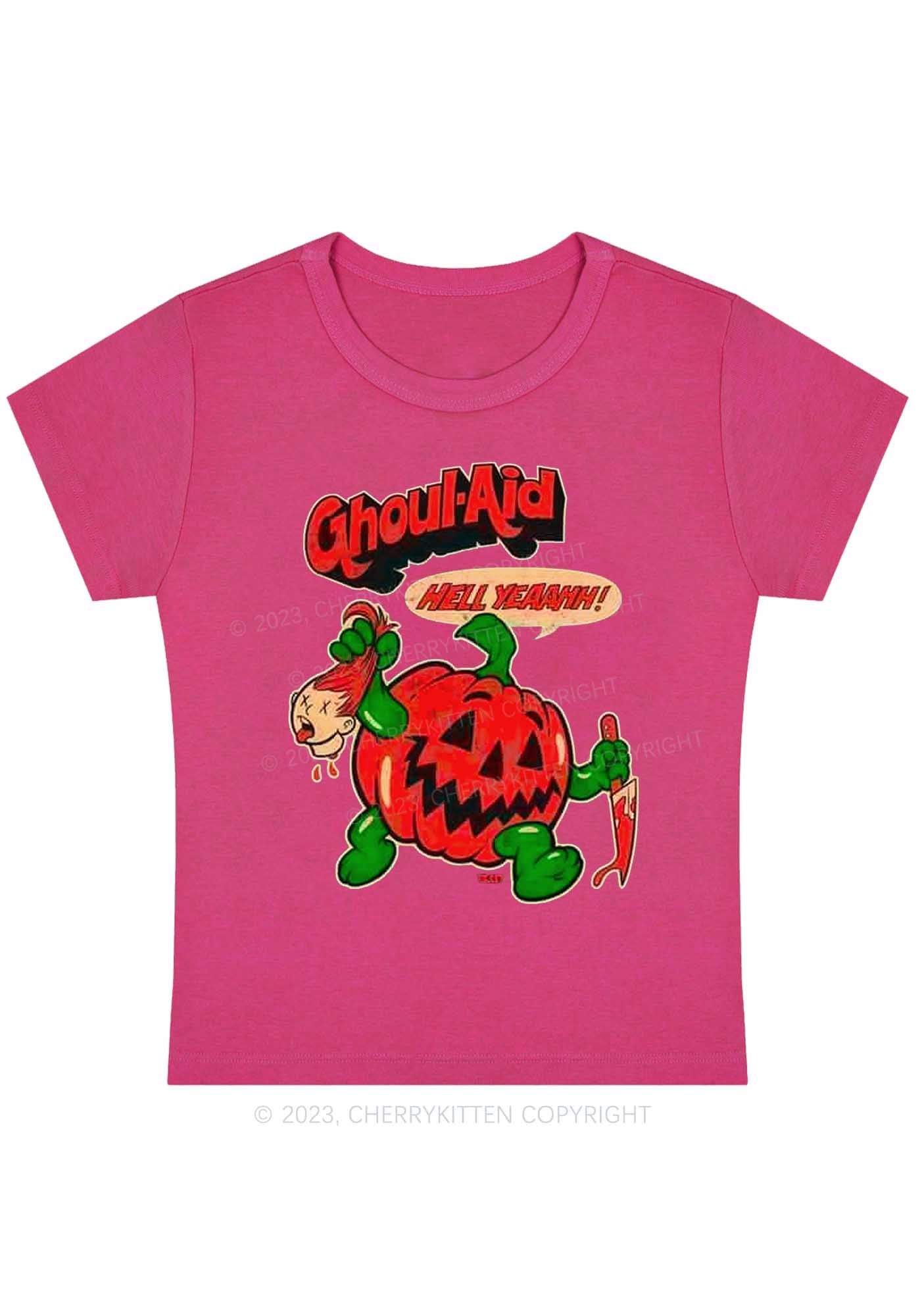 Ghoul Aid Pumpkin Killer Halloween Y2K Baby Tee Cherrykitten