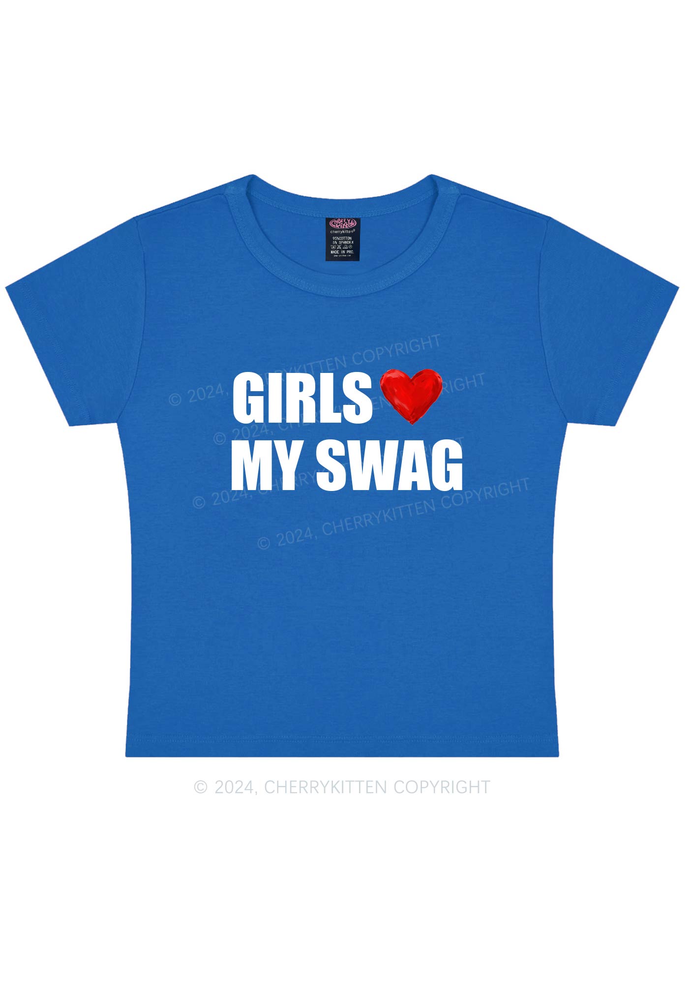 Girls Love My Swag Y2K Baby Tee Cherrykitten