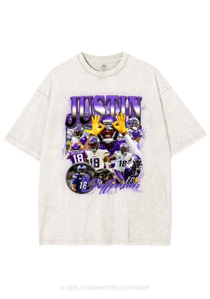 Purple Justin Y2K Super Bowl Washed Tee Cherrykitten