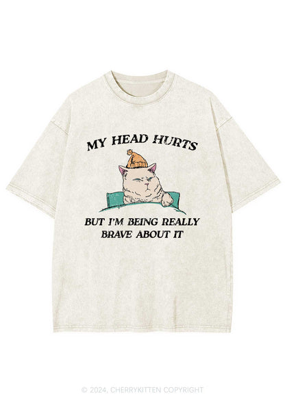 Head Hurts Y2K Washed Tee Cherrykitten