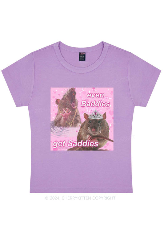 Rat Princess Get Saddies Y2K Baby Tee Cherrykitten