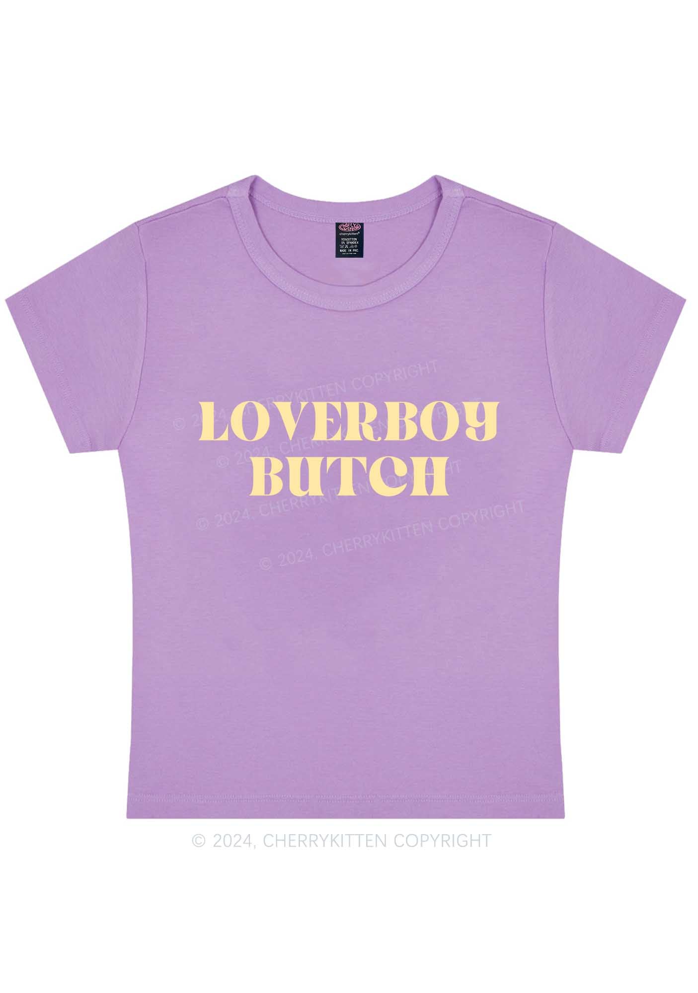 Curvy Loverboy Butch Y2K Baby Tee Cherrykitten