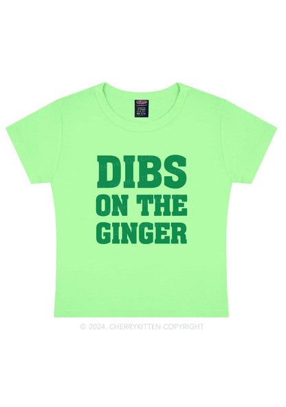 Dibs On The Ginger St Patricks Y2K Baby Tee Cherrykitten