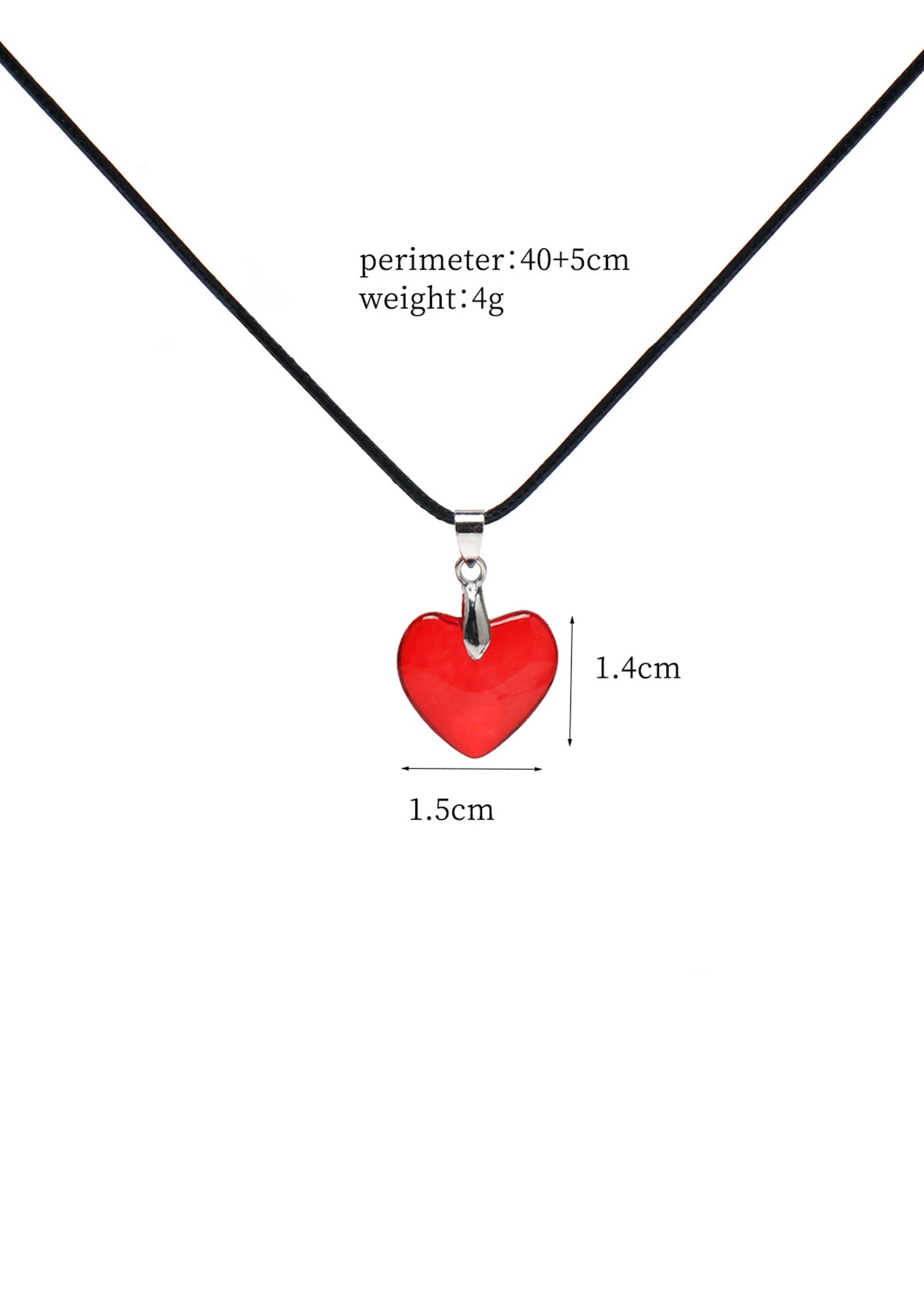 Red Heart Y2K Necklace Cherrykitten