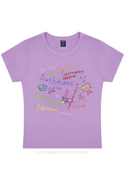 Curvy Women Personality Y2K Baby Tee Cherrykitten