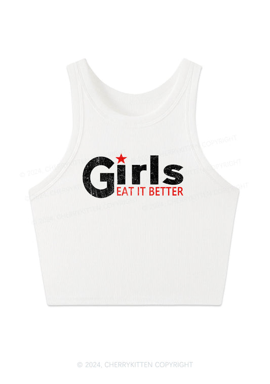 Girls Eat It Better Y2K Crop Tank Top Cherrykitten