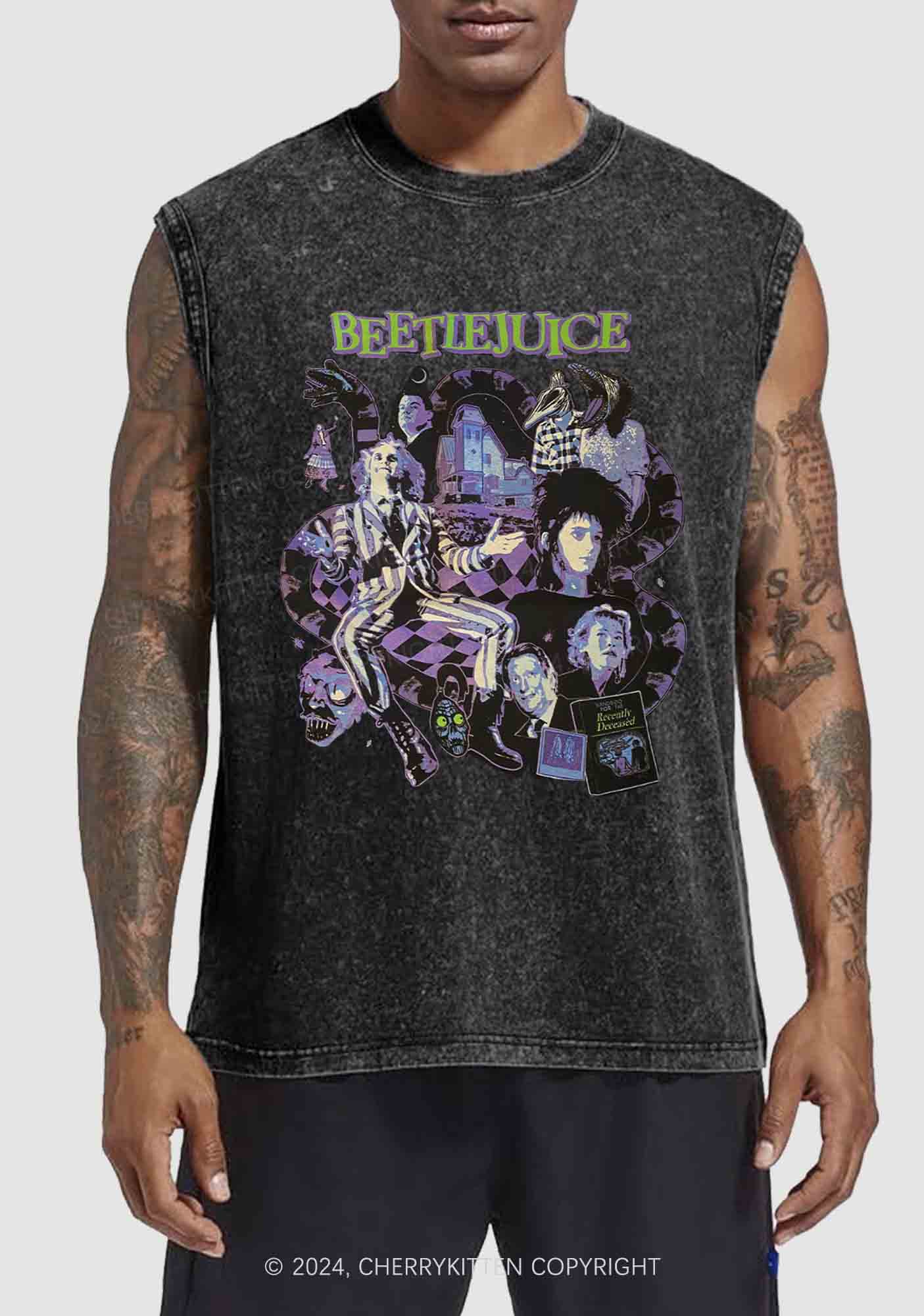 Halloween Movie Killers Y2K Washed Tank Cherrykitten