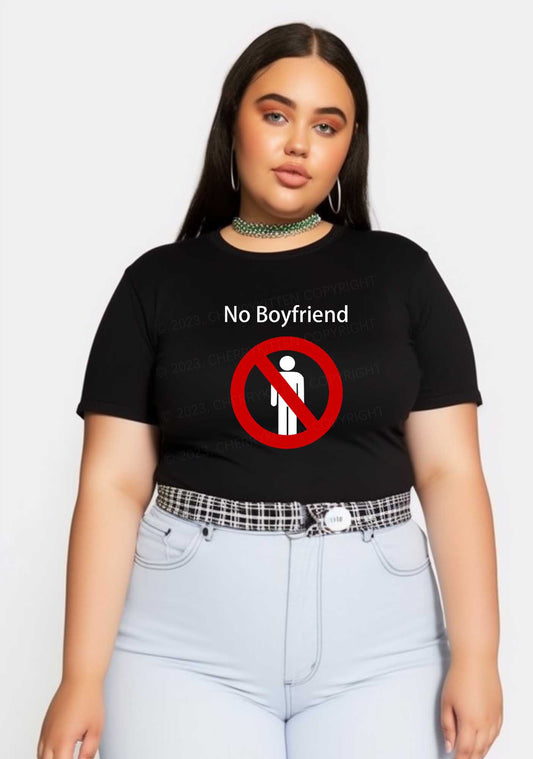 Curvy No Boyfriend Y2K Baby Tee Cherrykitten