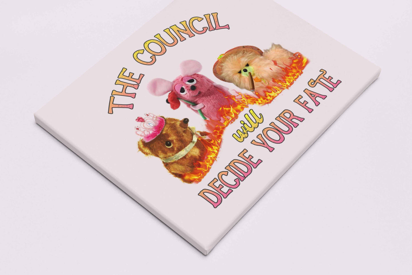 Council Decide Your Fate Y2K Canvas Wall Art Cherrykitten