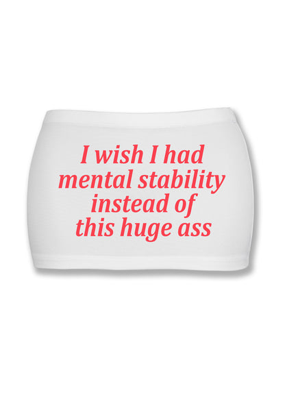 I Wish Mental Stability Y2K Mini Hip Skirt Cherrykitten