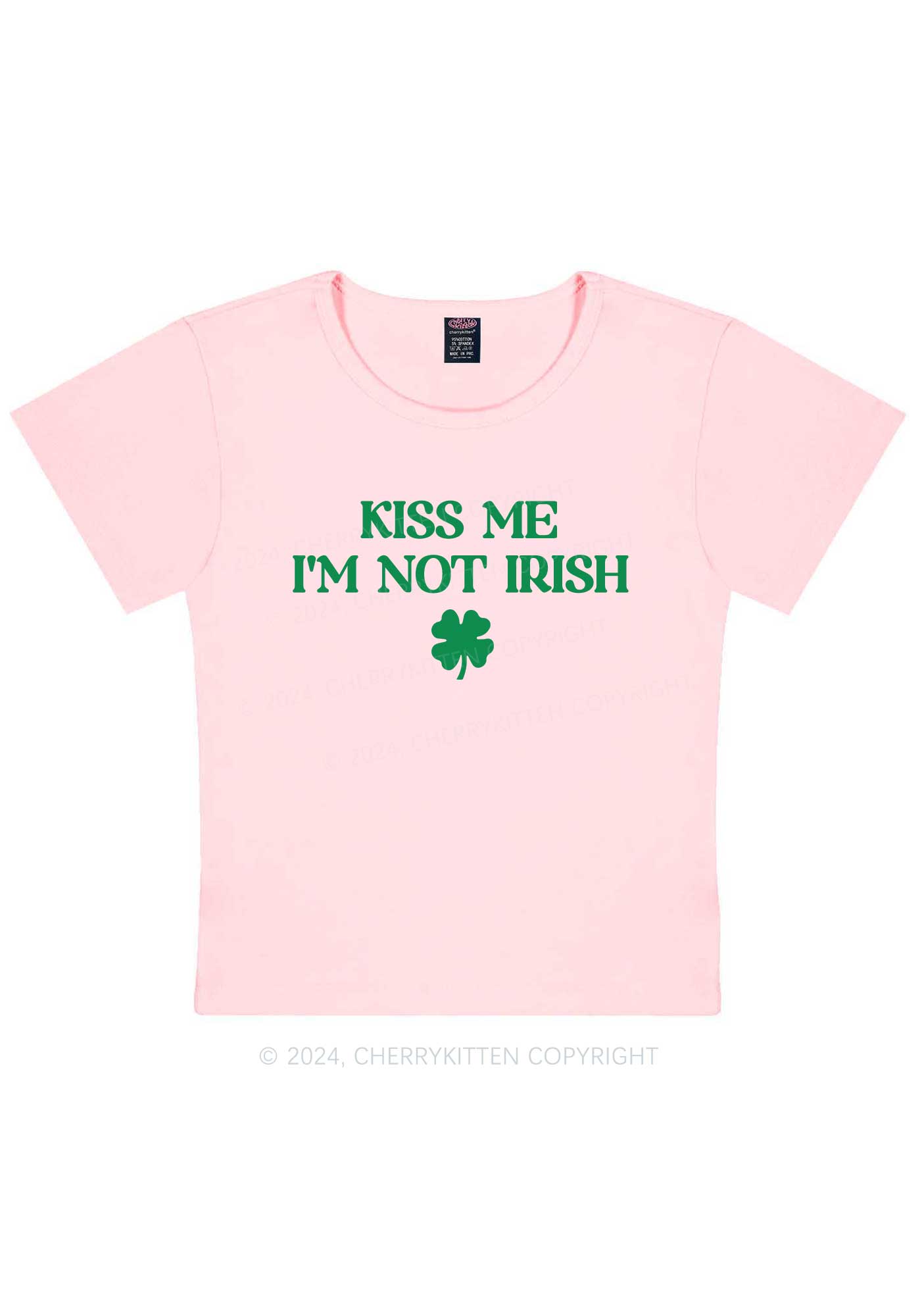 Im Not Irish St Patricks Y2K Baby Tee Cherrykitten