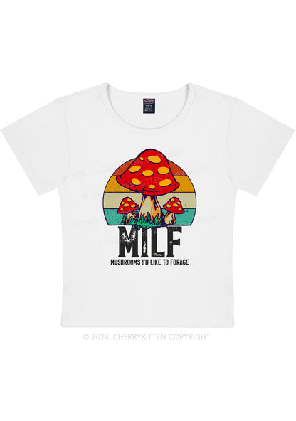 Mxxf Mushrooms Y2K Baby Tee Cherrykitten