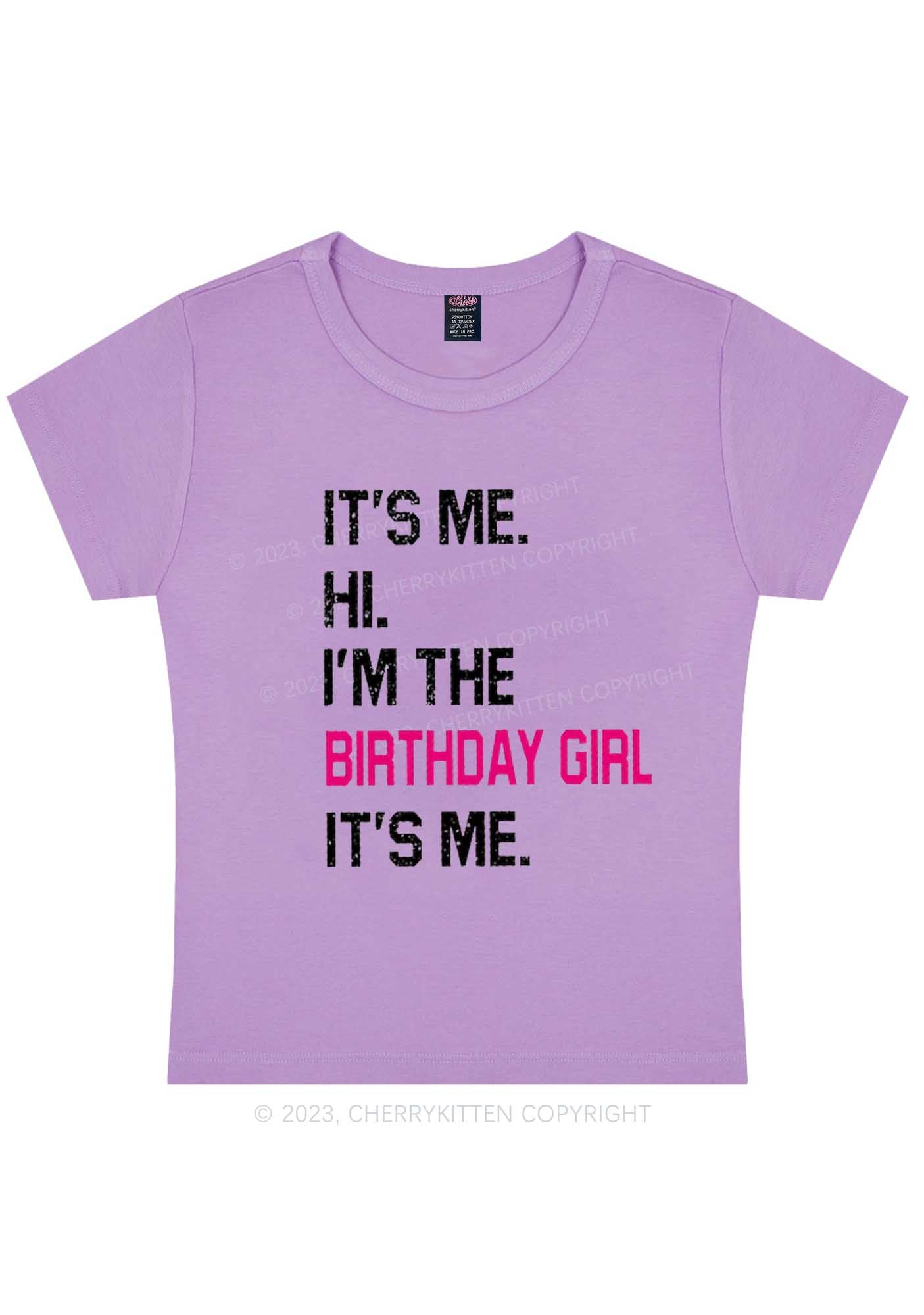 Curvy Birthday Girl Y2K Baby Tee Cherrykitten