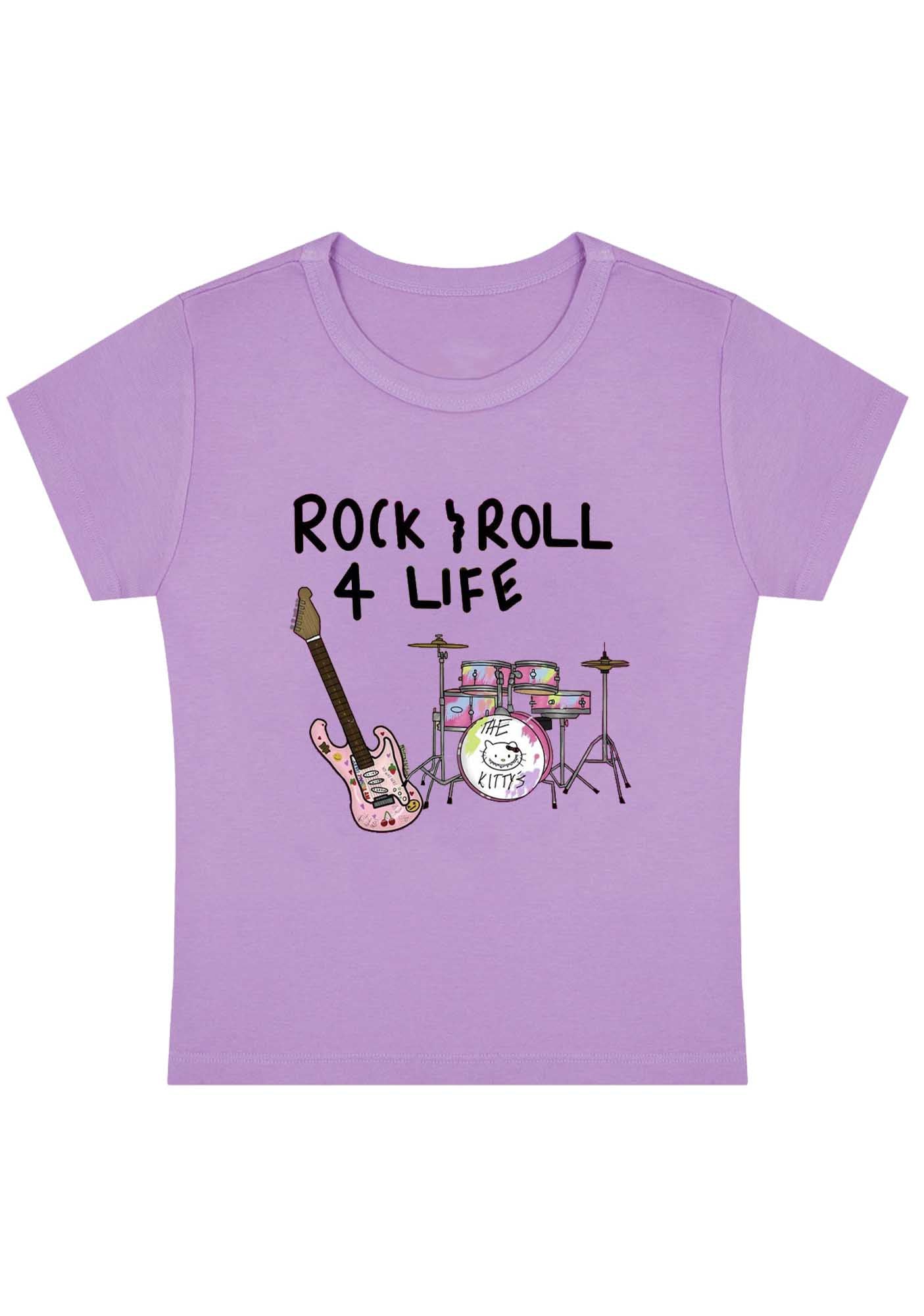 Curvy Rock Roll 4 Life Baby Tee