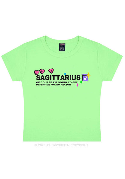 I'm A Sagittarius Y2K Baby Tee Cherrykitten