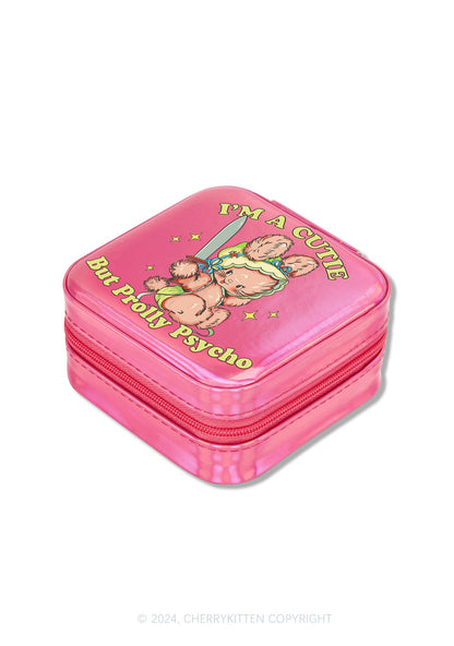 Cutie But Prolly Psycho Y2K Portable Jewelry Box Cherrykitten