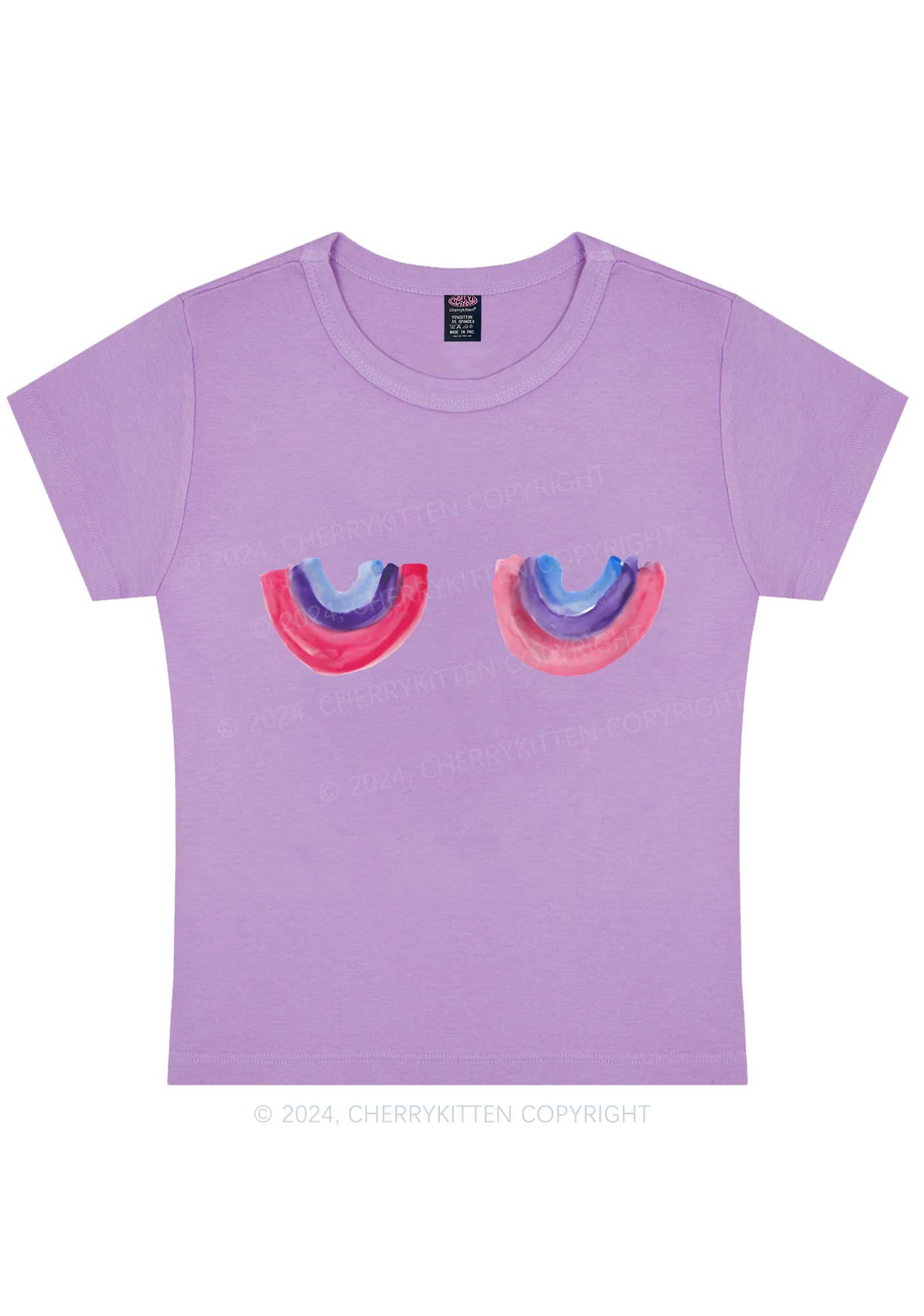 Curvy Bisexual Bxxb Y2K Baby Tee Cherrykitten