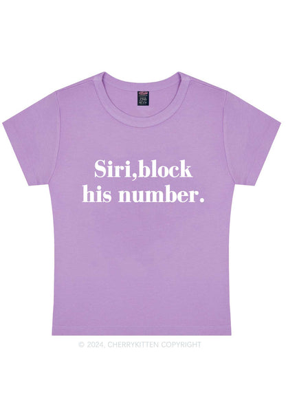 Block His Number Y2K Baby Tee Cherrykitten