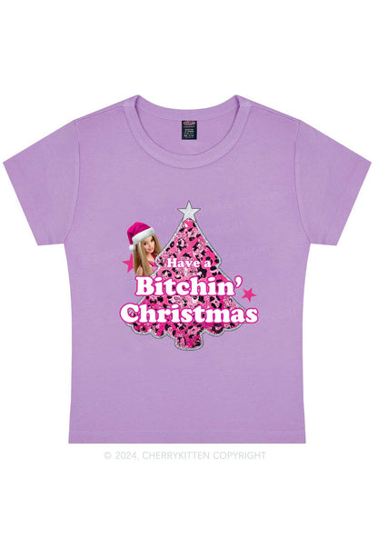 Christmas Bxxchin Y2K Baby Tee Cherrykitten