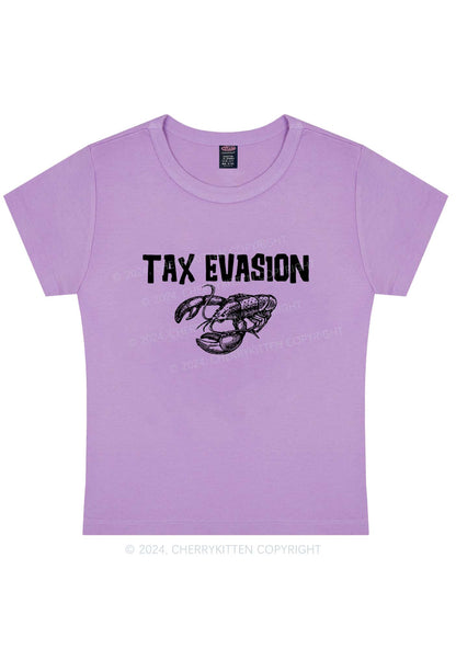 Tax Evasion Lobster Y2K Baby Tee Cherrykitten