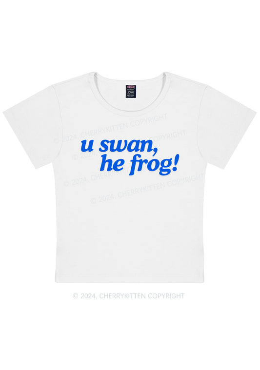 U Swan He Frog Y2K Baby Tee Cherrykitten