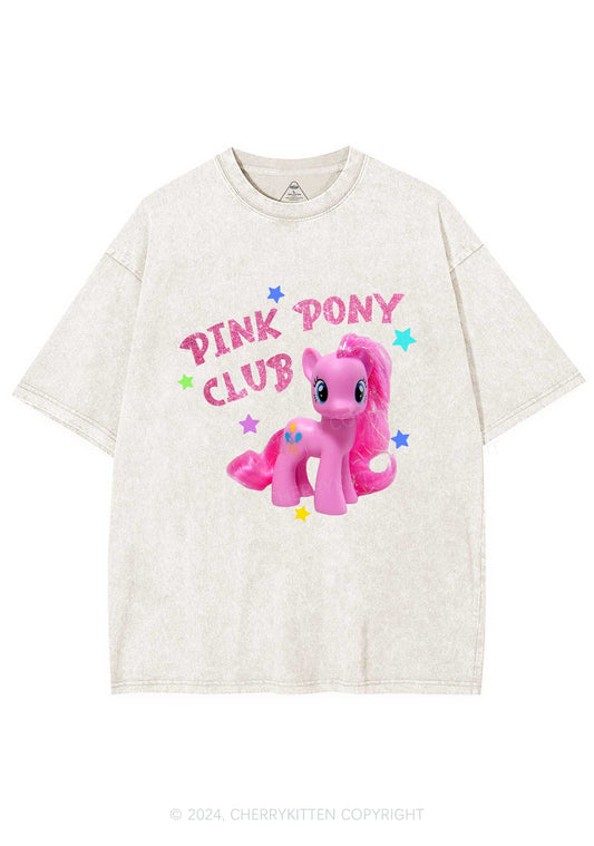 Pink Pony Y2K Washed Tee Cherrykitten