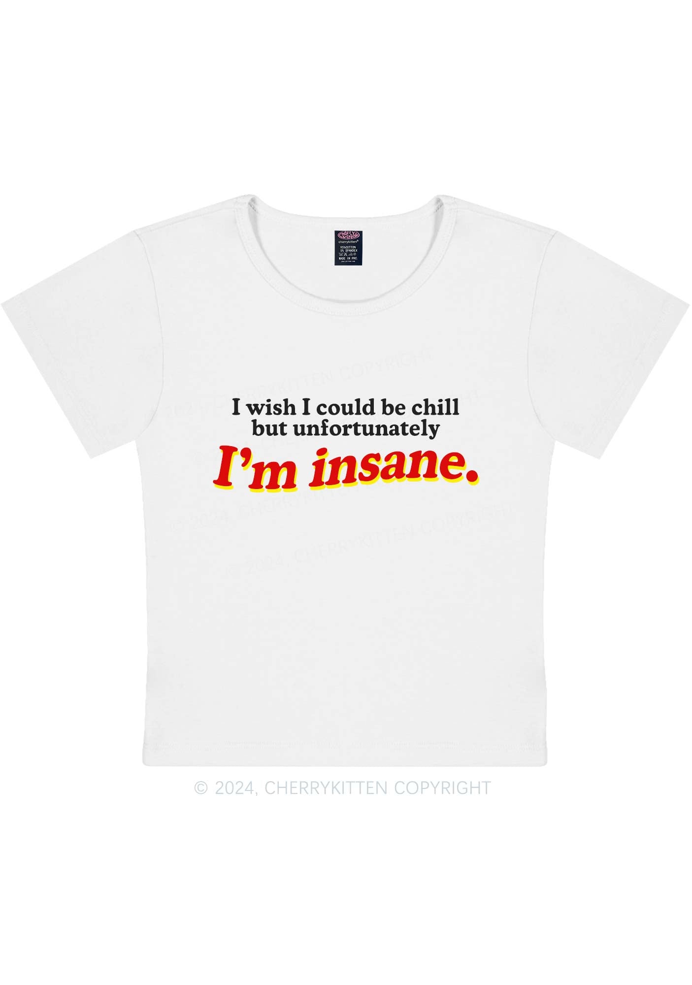 I'm Insane Y2K Baby Tee Cherrykitten