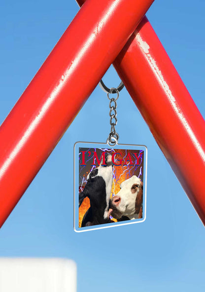 Gay Cow Play 1Pc Y2K Keychain Cherrykitten