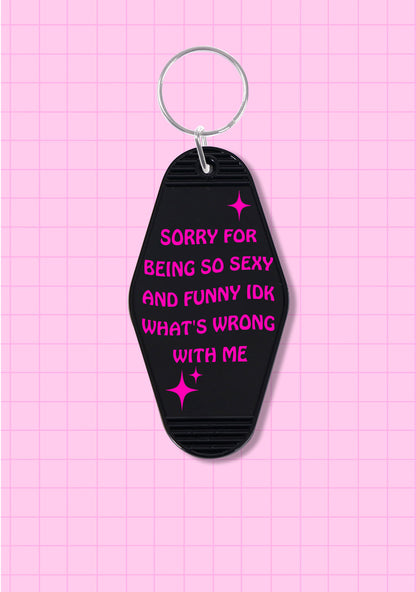 Sorry For Being So Funny 1Pc Y2K Rhombus Keychain Cherrykitten