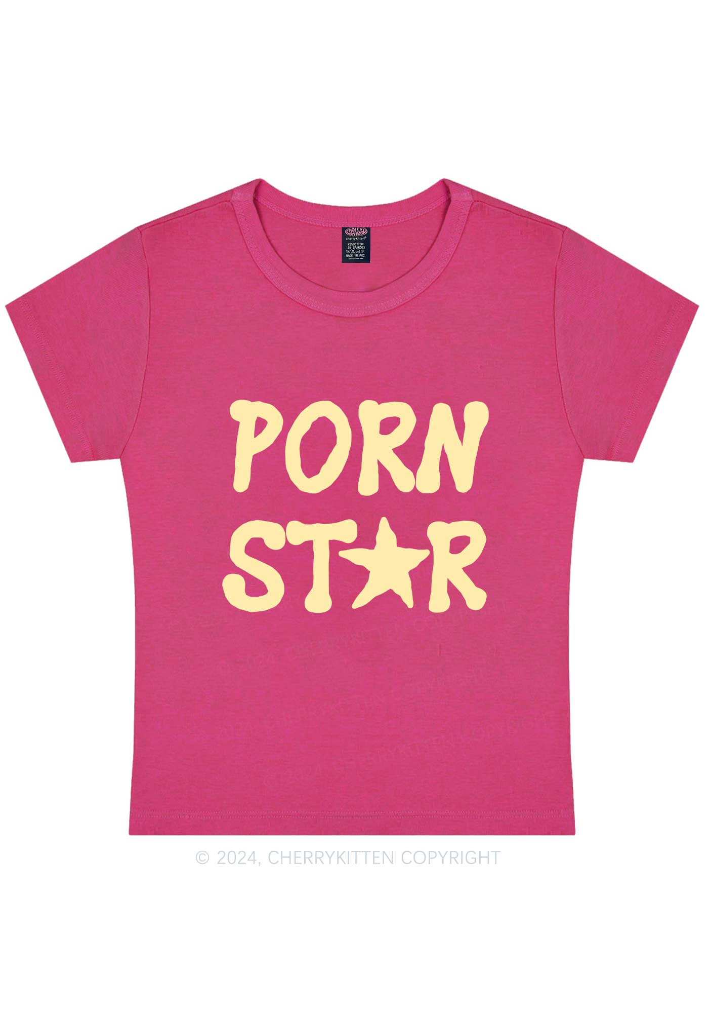 Pxrn Star Y2K Baby Tee Cherrykitten